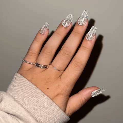 14 examples of pink glitter nails that'll make you smile | Kiara Sky  Professional Nails